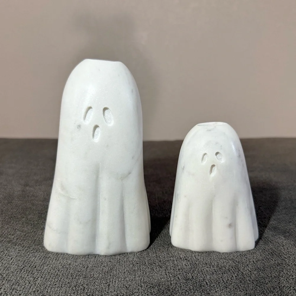 Williams Sonoma Be Home Figural Ghost Taper Holders Set of 2